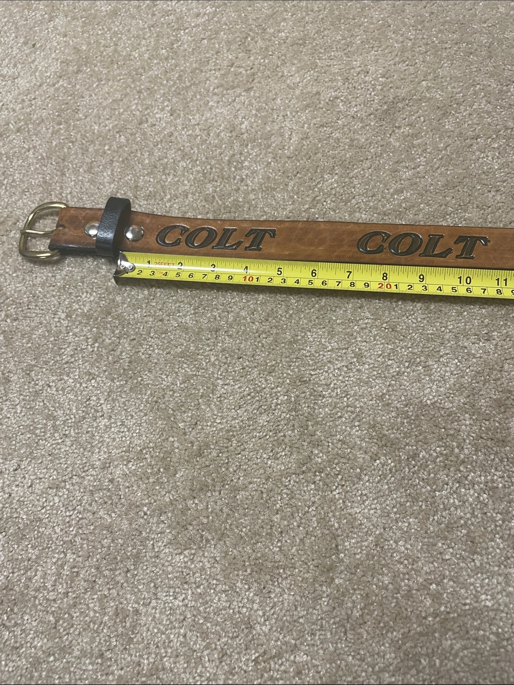 Men’s Handmade Leather Belt with “Colt” Name - Picture 7 of 8